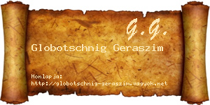 Globotschnig Geraszim névjegykártya